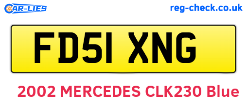 FD51XNG are the vehicle registration plates.