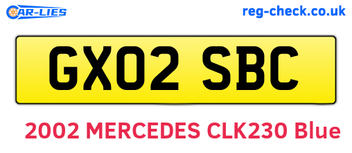 GX02SBC are the vehicle registration plates.