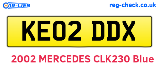 KE02DDX are the vehicle registration plates.