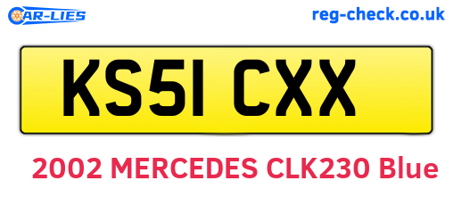 KS51CXX are the vehicle registration plates.
