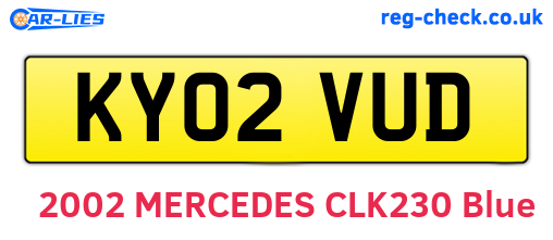 KY02VUD are the vehicle registration plates.