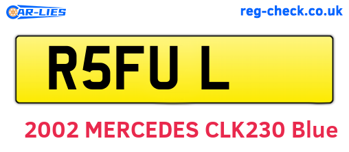 R5FUL are the vehicle registration plates.
