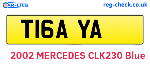 T16AYA are the vehicle registration plates.