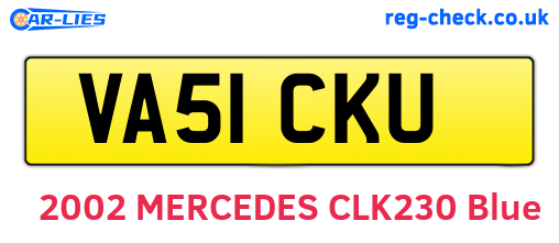 VA51CKU are the vehicle registration plates.