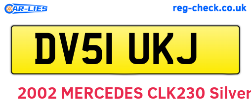 DV51UKJ are the vehicle registration plates.
