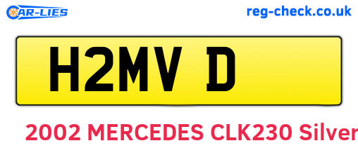 H2MVD are the vehicle registration plates.