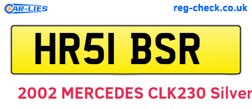 HR51BSR are the vehicle registration plates.