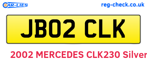 JB02CLK are the vehicle registration plates.