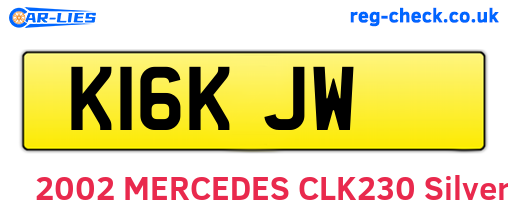K16KJW are the vehicle registration plates.