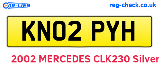 KN02PYH are the vehicle registration plates.