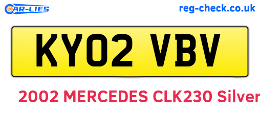 KY02VBV are the vehicle registration plates.