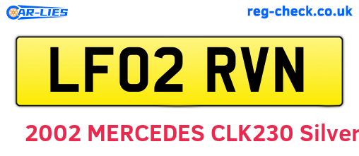 LF02RVN are the vehicle registration plates.