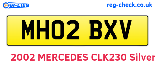 MH02BXV are the vehicle registration plates.