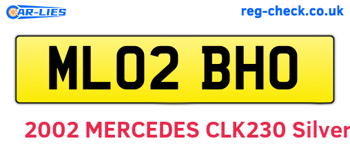 ML02BHO are the vehicle registration plates.