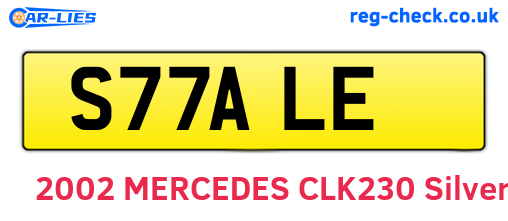 S77ALE are the vehicle registration plates.