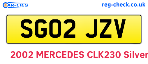 SG02JZV are the vehicle registration plates.