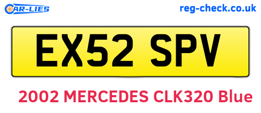EX52SPV are the vehicle registration plates.