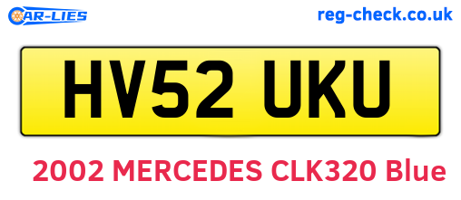 HV52UKU are the vehicle registration plates.