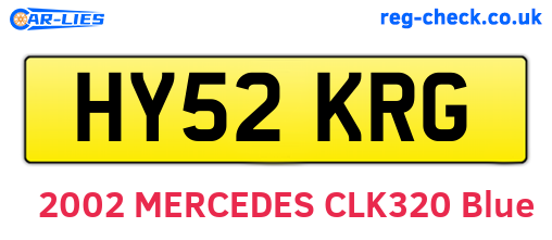 HY52KRG are the vehicle registration plates.