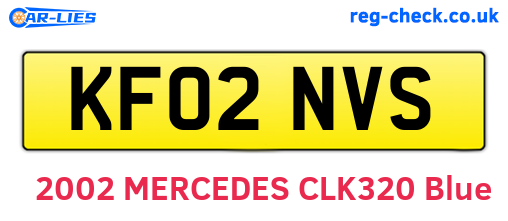 KF02NVS are the vehicle registration plates.