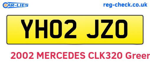 YH02JZO are the vehicle registration plates.