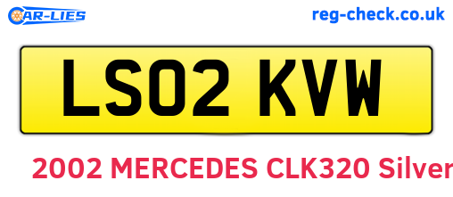LS02KVW are the vehicle registration plates.