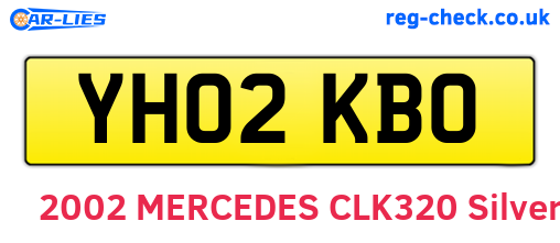 YH02KBO are the vehicle registration plates.