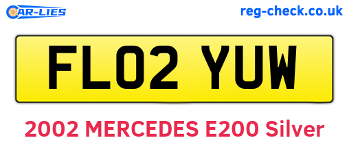 FL02YUW are the vehicle registration plates.