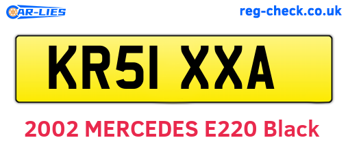 KR51XXA are the vehicle registration plates.