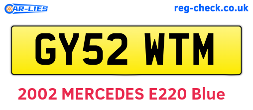 GY52WTM are the vehicle registration plates.