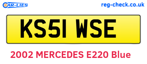 KS51WSE are the vehicle registration plates.