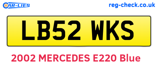 LB52WKS are the vehicle registration plates.