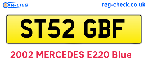 ST52GBF are the vehicle registration plates.