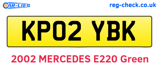 KP02YBK are the vehicle registration plates.