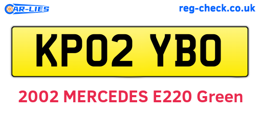 KP02YBO are the vehicle registration plates.