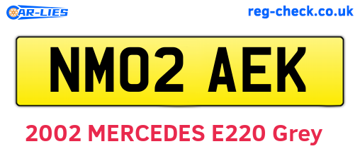 NM02AEK are the vehicle registration plates.