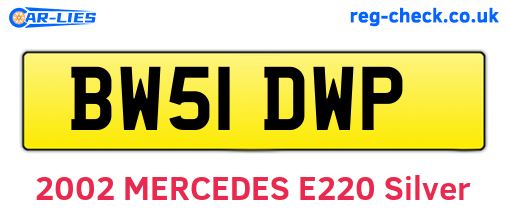 BW51DWP are the vehicle registration plates.
