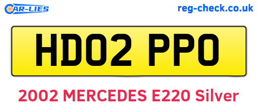 HD02PPO are the vehicle registration plates.