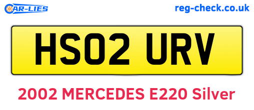 HS02URV are the vehicle registration plates.