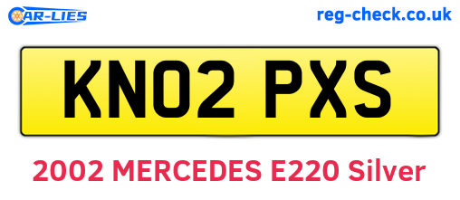 KN02PXS are the vehicle registration plates.