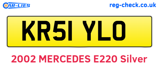 KR51YLO are the vehicle registration plates.
