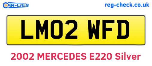 LM02WFD are the vehicle registration plates.