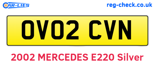 OV02CVN are the vehicle registration plates.