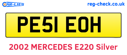 PE51EOH are the vehicle registration plates.