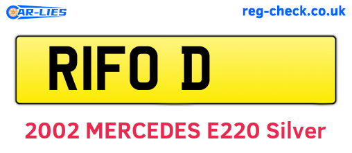R1FOD are the vehicle registration plates.