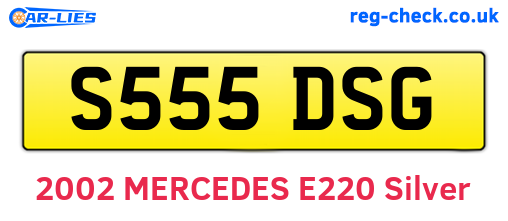 S555DSG are the vehicle registration plates.