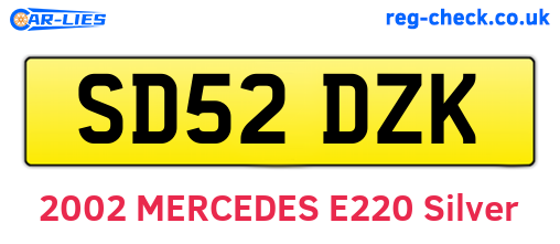 SD52DZK are the vehicle registration plates.