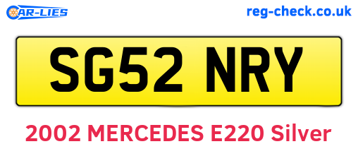 SG52NRY are the vehicle registration plates.