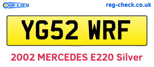 YG52WRF are the vehicle registration plates.