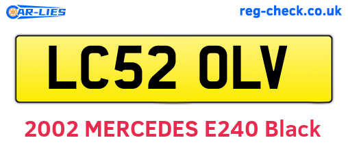 LC52OLV are the vehicle registration plates.